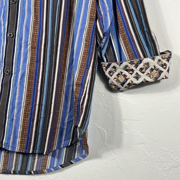🔥🔥 ROBERT GRAHAM Designer Button Down LS Shirt Men Sz XL (fits Lg) - EXCELLENT - Picture 3 of 10